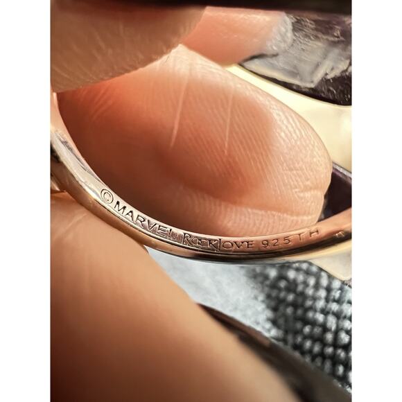 Marvel Stu RockLove Ms. Lightning Bolt Stacker Rings Size 6 925 Sterling Silver - Picture 5 of 10